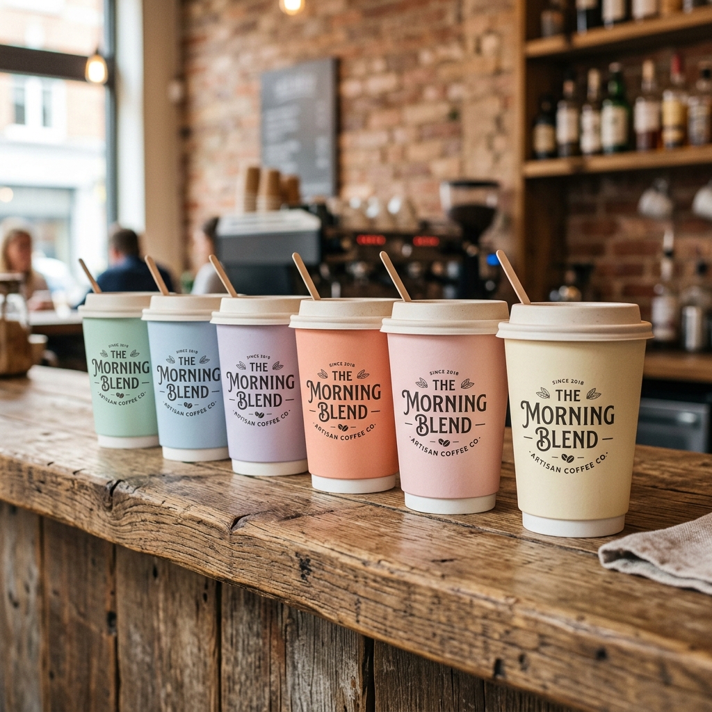 Pastel Paper Cups Custom
